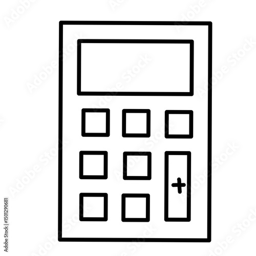Calculator Line Vector 