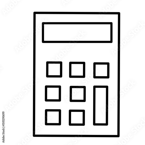 Calculator Line Vector 