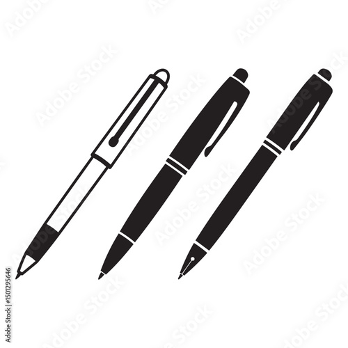 set of pens vector