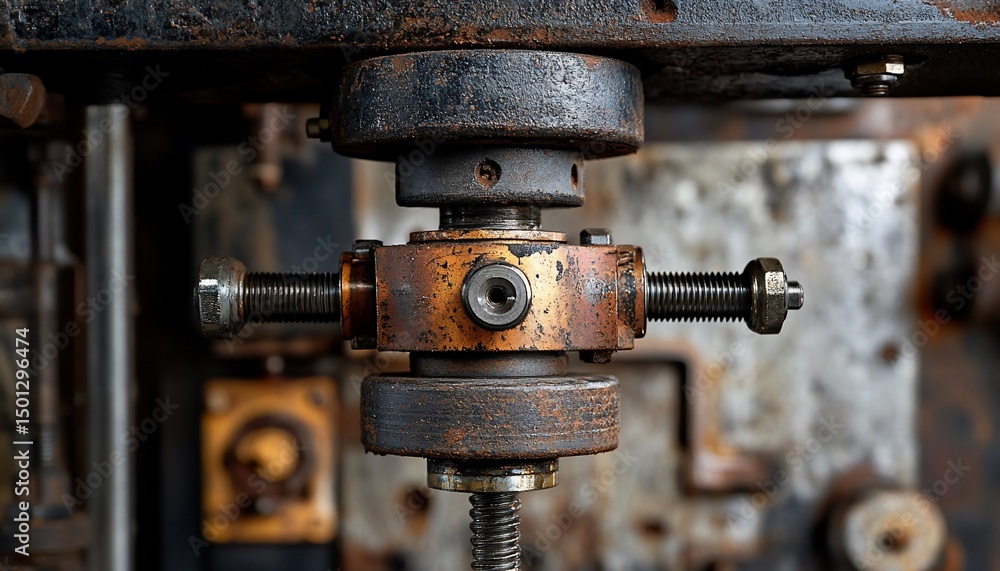 Close-up of intricate rust-covered mechanical components and machinery showcasing aged textures Close-up of intricate rust-covered mechanical components and machinery showcasing aged textures