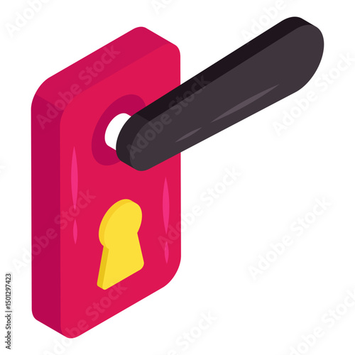 Unique design icon of door lock