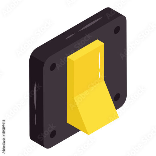 Electric button icon in premium design