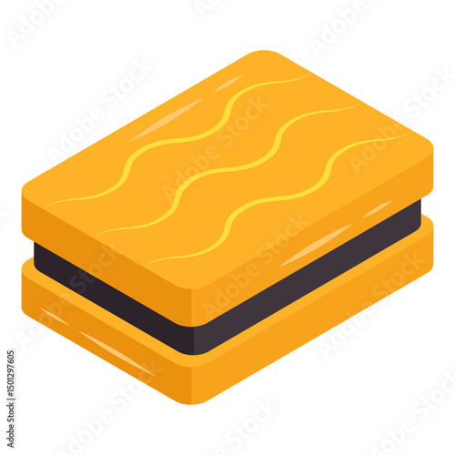 An editable design icon of biscuit