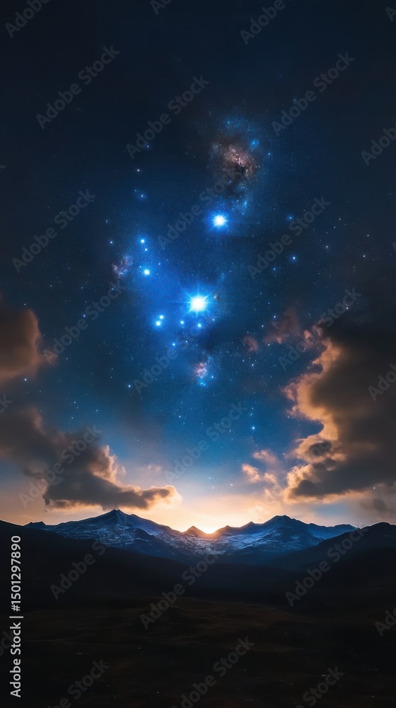 Stargazing event over majestic mountains at sunset outdoor scenic view nature photography tranquil atmosphere Stargazing event over majestic mountains at sunset outdoor scenic view nature photography tranquil atmosphere