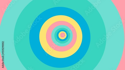 Abstract background with circles. Animation of colorful circles. Pastel color background.