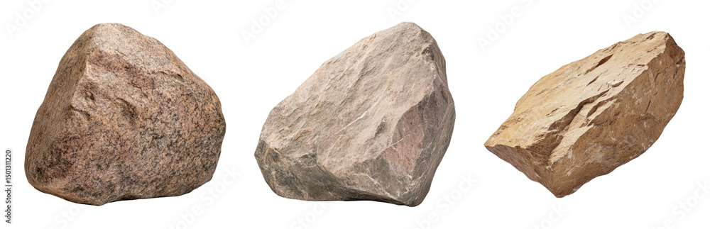 Isolated Transparent Rocks on a Clean Background for Design Use Isolated Transparent Rocks on a Clean Background for Design Use