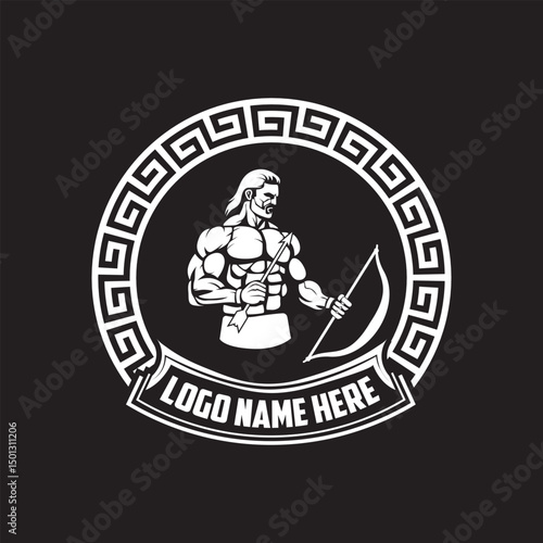 Muscular Gym Greek Mythology Character Vector Design
