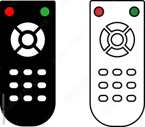 remote control icon. technology concept. Using tv remote control. Media Player Icons. television industry.  Tv keypad business concept
