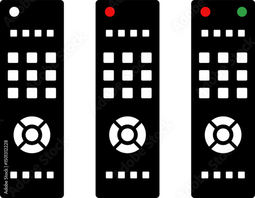 remote control icon. technology concept. Using tv remote control. Media Player Icons. television industry.  Tv keypad business concept
