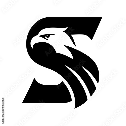 Eagle and Letter S Logo Icon Symbol Emblem