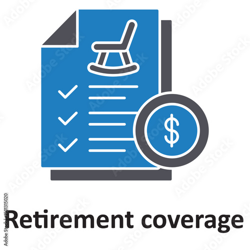 Retirement coverage :Vector Icon which can easily modify or edit
