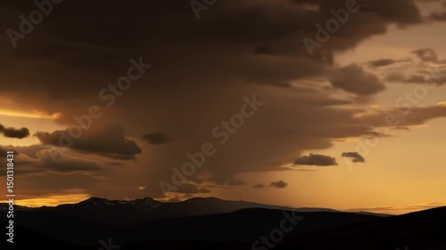Wallpaper Mural Dramatic Sky At Dusk Over Mountain Range With Impending Weather System Torontodigital.ca