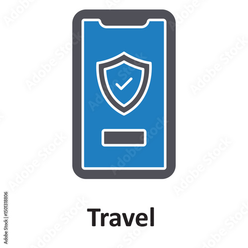 Travel insurance :Vector Icon which can easily modify or edit