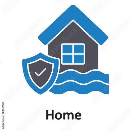 Home insurance :Vector Icon which can easily modify or edit