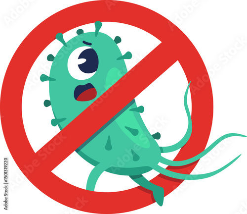 No Germs, Hygiene Safety Illustration