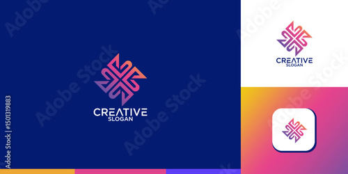 letter b abstract monogram logo vector design