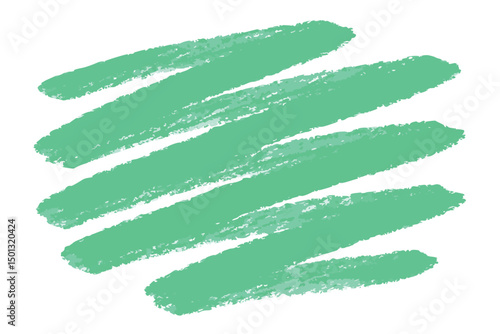 Green Chalk Crayon Strokes – Thin Sketch Lines & Borders for Notes, Digital Journals
