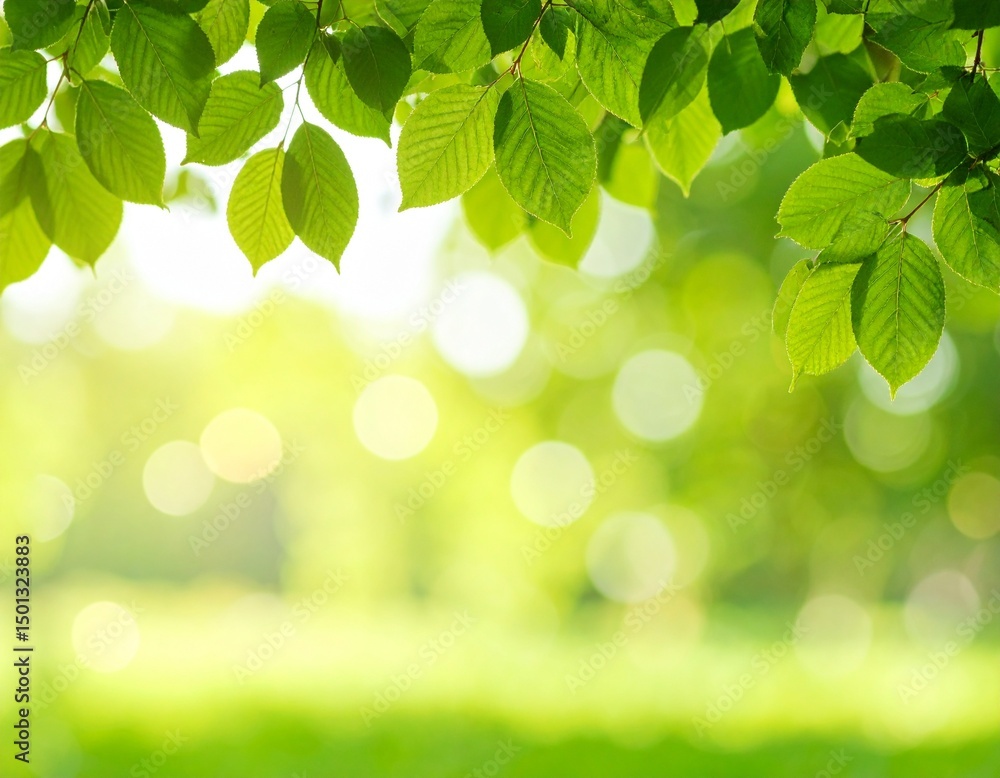 Naklejka premium green leaves background