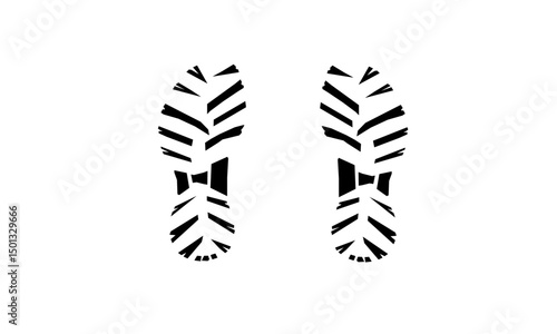 The silhouette style shoe footprint icon, featuring a simple and elegant footprint shape, represents steps or journeys with a minimalist yet powerful design.