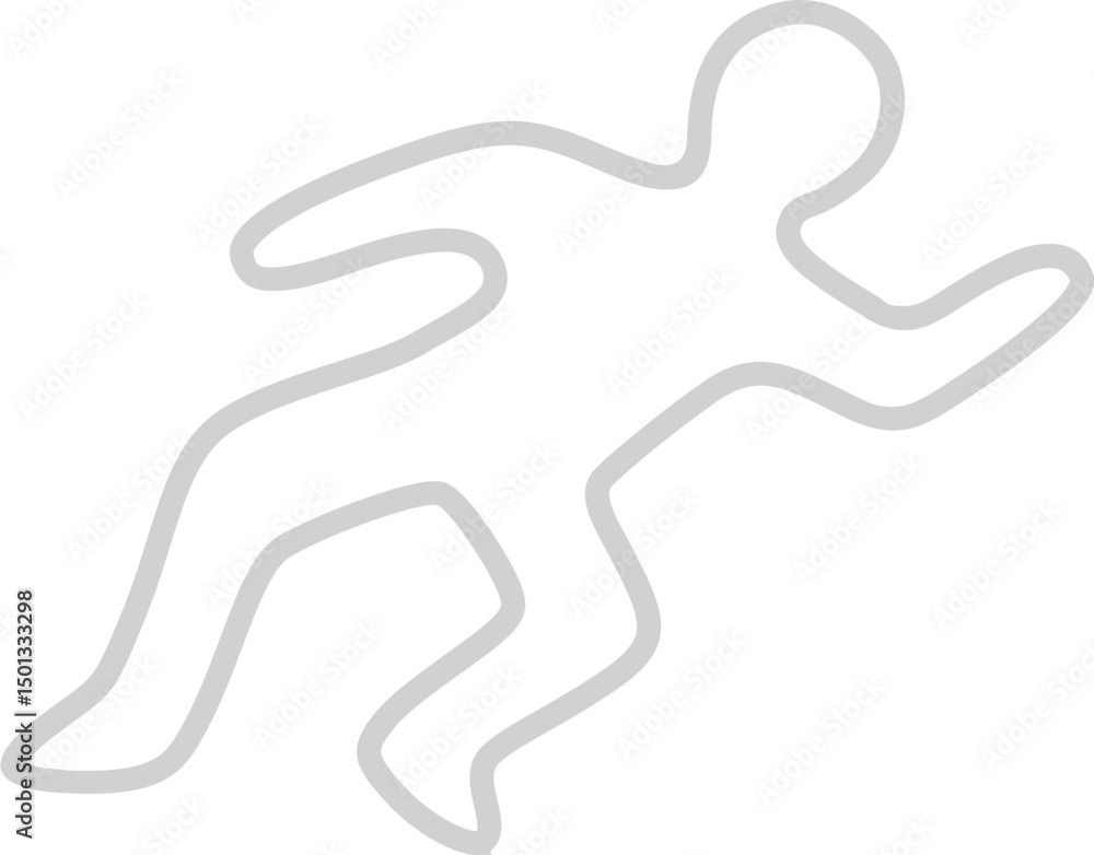 Chalk Outline for Crime Scene Investigation Chalk Outline for Crime Scene Investigation