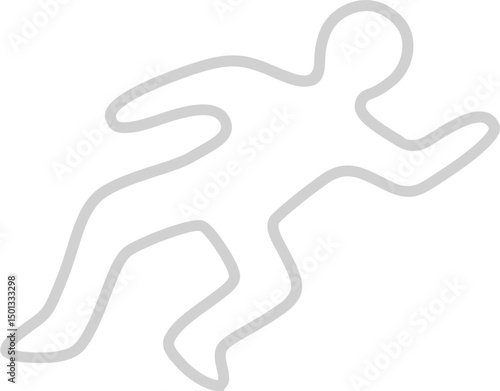 Chalk Outline for Crime Scene Investigation