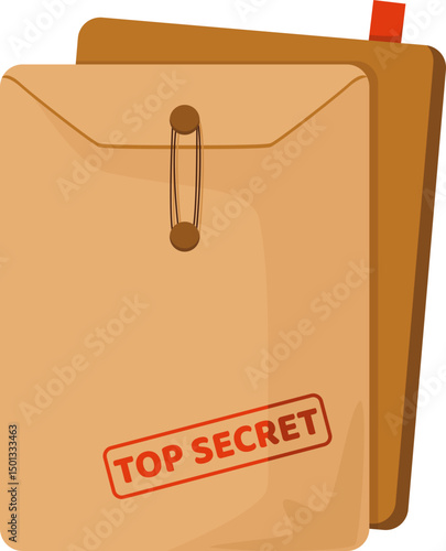 Top Secret Document Envelope with Label