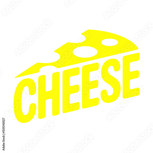 Creative cheese logo design featuring a wedge of cheese with holes and bold lettering in a playful style