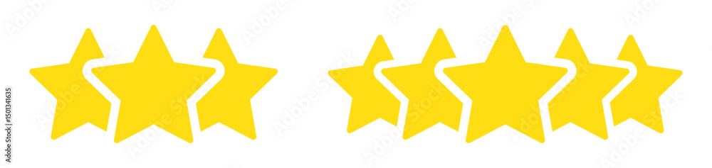 Fototapeta premium Stars rating set icon, vector illustration