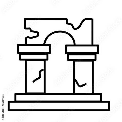 Landmark Line vector