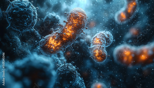  Extreme Macro of Neuron Synapses Firing Electric Impulses – Glowing Neural Network Structure in 32K Hyperrealistic Science Art