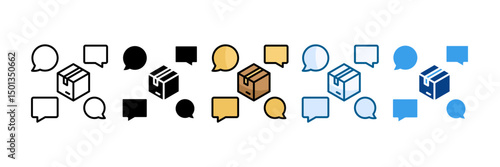 Social Buzz Icon Set Multiple Style Collection
