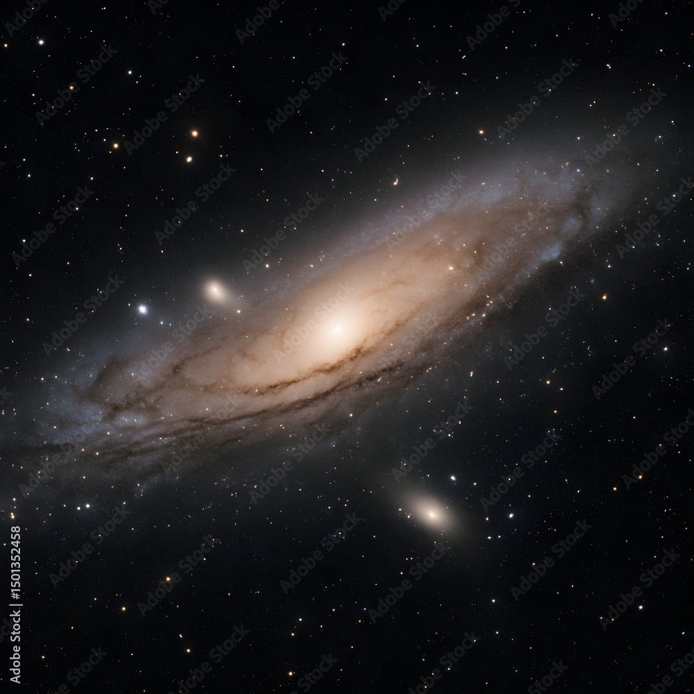 Naklejka premium A Galaxy's Stellar Tapestry-1