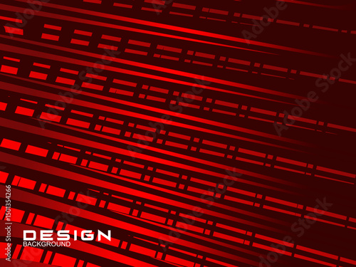 Abstract wavy red glowing geometric lines on red background. Modern shiny gradient red futuristic pattern. Futuristic technology concept, for covers, posters, banners, brochures, websites, etc.