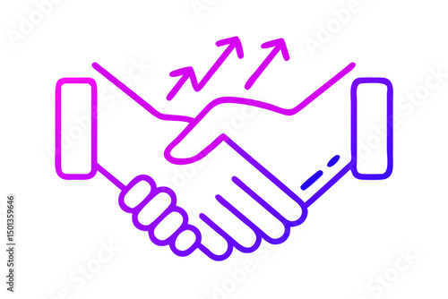 Business Partnership Handshake Donation Icon Vector