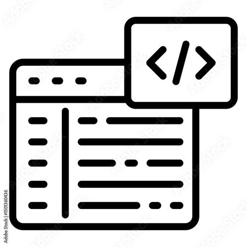 Code Snippet Icon Element For Design