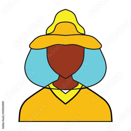 Traditional beekeeper icon isolated