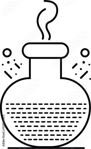 Lab Glassware with Vapor