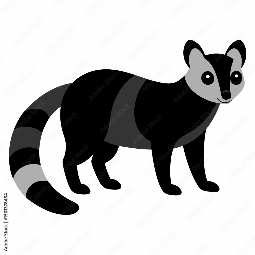 Fototapeta premium Civet with white background
