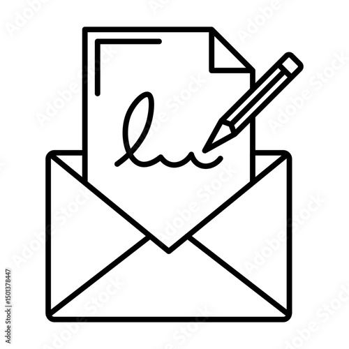 Email Signature line icon