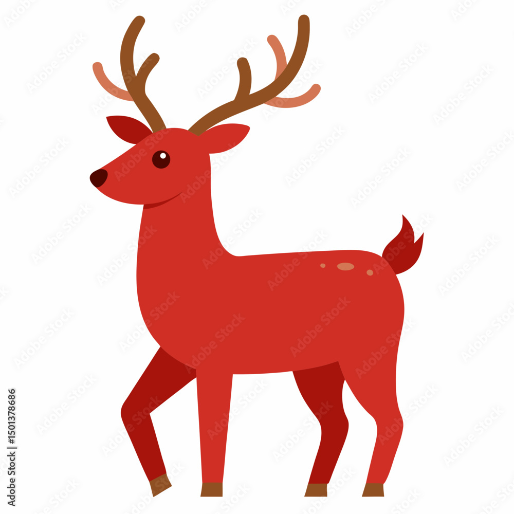 Obraz premium Reindeer with white background