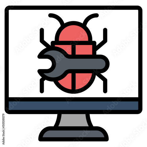 Bug Fix Icon Element For Design