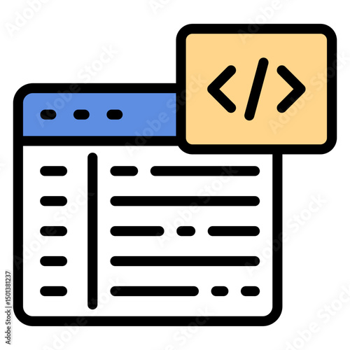 Code Snippet Icon Element For Design
