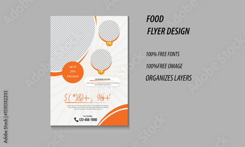 Corporate a4 business flyer with Creative Shapes vector & professional design.
