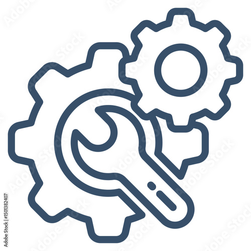 Gear Settings Icon Element For Design