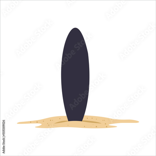 Photos Surfboard Beach Equipment Illustration for Coastal Adventure Ocean Recreation an