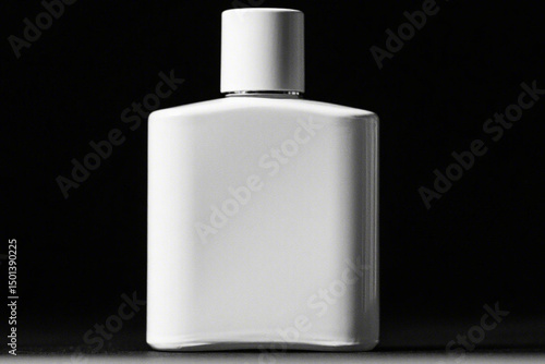 Generative AI perfume bottle isolated on black background