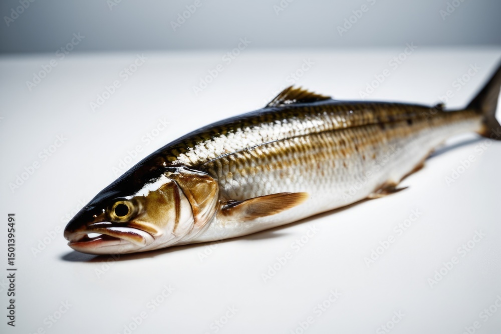 Naklejka premium A fish laying down on a table