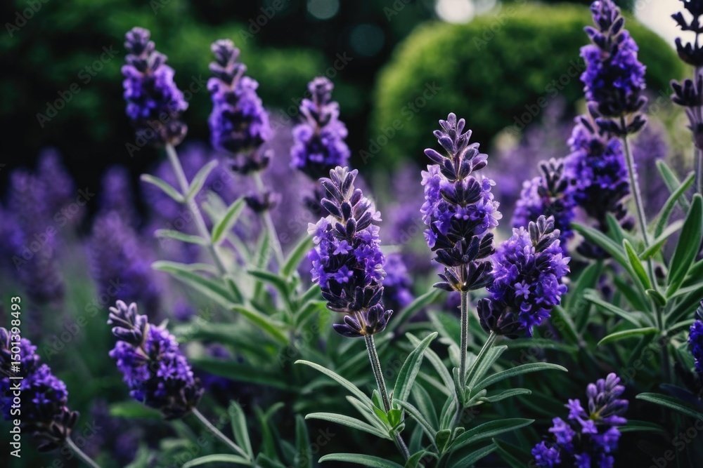 Fototapeta premium A close-up view of a vibrant purple flower arrangement