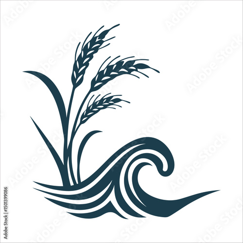 Nile Flood Lapis Lazuli Barley Vector Art
