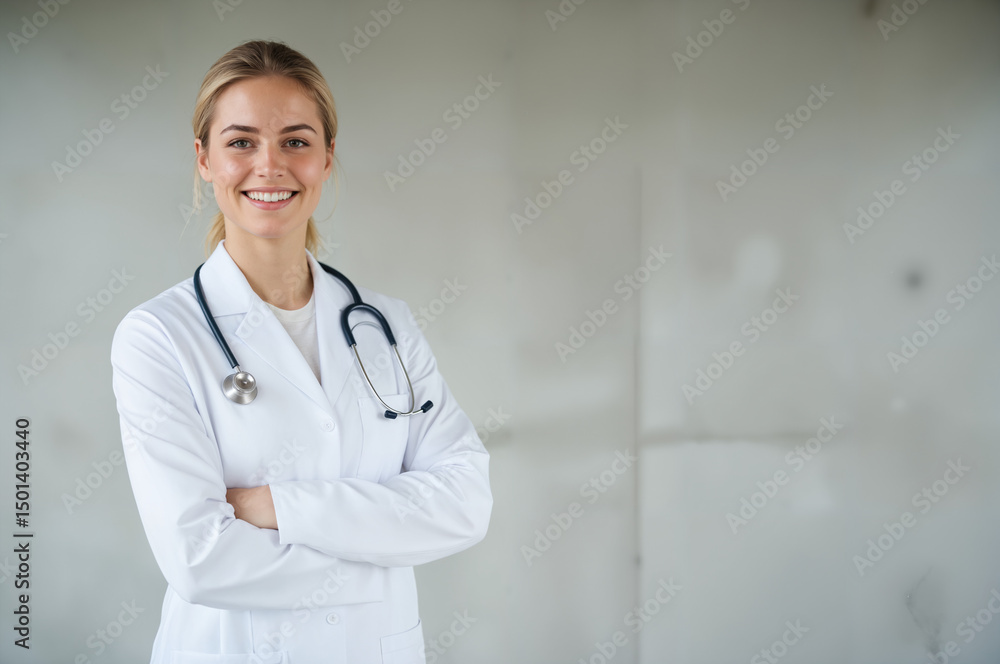 Female Doctor With Stethoscope – Confident Healthcare Professional in White Coat for Medical Support, Hepatitis Awareness, and Health Education Campaigns Female Doctor With Stethoscope – Confident Healthcare Professional in White Coat for Medical Support, Hepatitis Awareness, and Health Education Campaigns